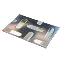 Chequer Plate-cut slots Place Mats