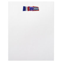 Cher, Centre & France flags Personalized Letterhead