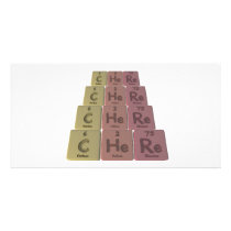 Chere as Carbon Helium Rhenium Personalized Photo Card