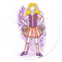 Cheri Cheerleader - blond stickers
