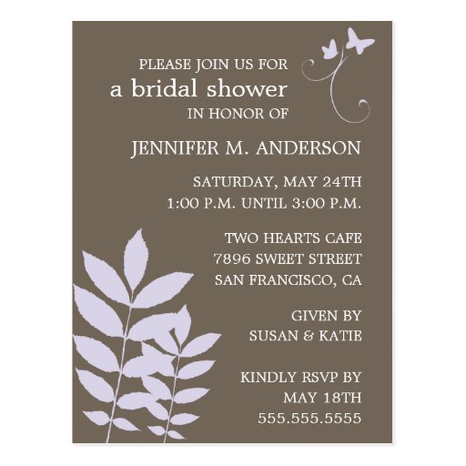 Cherish-Bridal Shower Invitation Post Cards