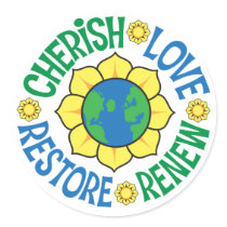 Cherish the Earth stickers