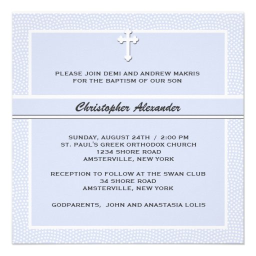 Cherished Blue - Religious Invitation