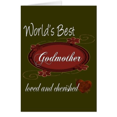 Cherished Godmother Greeting Cards by DesignsOutOfMind