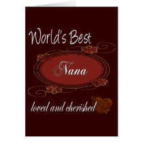 Cherished Nana Greeting Card