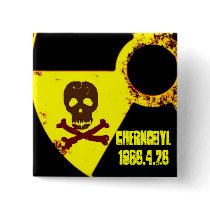 Chernobyl 25th year memorial pinback button