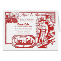Chero-Cola vintage illustration (red) cards