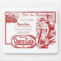 Chero-Cola vintage illustration (red) mousepads