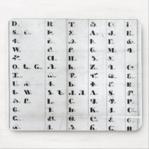 Cherokee Alphabet, Pendelton's 'Lithography' Mousepad