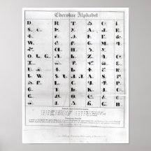 Cherokee Alphabet, Pendelton's 'Lithography' Poster