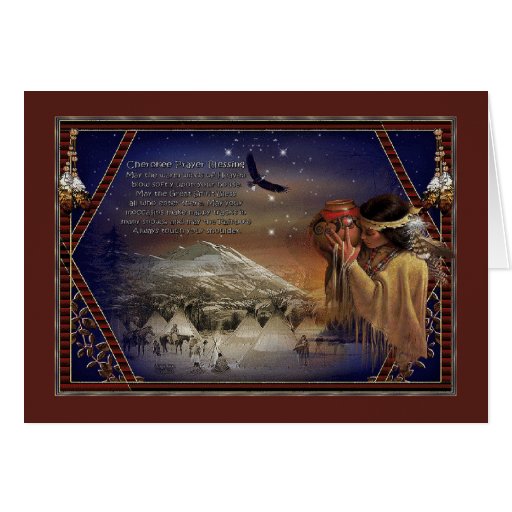 Cherokee Blessings Greeting Card Native American Zazzle