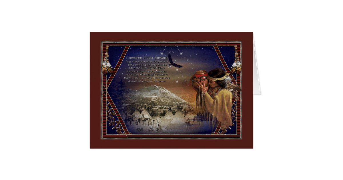 Cherokee Blessings Greeting Card Native American Zazzle