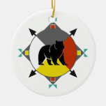 Cherokee Four Directions Bear Ornament