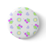 cherries allover pinback button