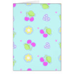 cherries allover greeting cards