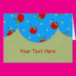 Cherries and Blue Greeting Card