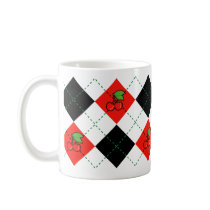 Cherries & Argyle mugs