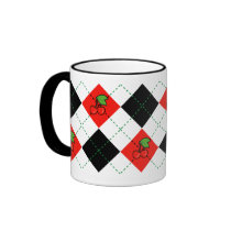 Cherries & Argyle Mugs -- by MendiSue Cherries & Argyle Mugs --