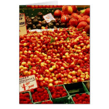 Cherries at Pike Place Market Cards