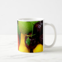 Cherries Bananas And Apples Coffee Mugs