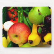 Cherries Bananas And Apples Mouse Pads