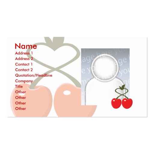 Cherries - Business Business Card Template (front side)