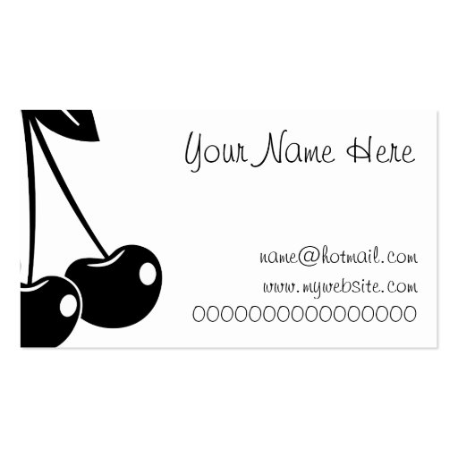 Cherries Business Card Template (front side)