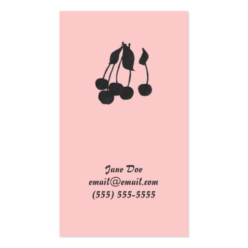 Cherries Calling Card Business Cards (front side)