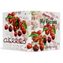 Cherries Cook Book Binder