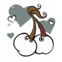 Cherries& Heart Illustrated Shirt