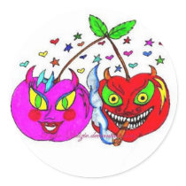 Cherries in Love stickers by psykodaizie Cherries in Love stickers