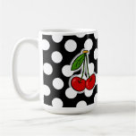 Cherries; Large Polka Dot Coffee Mug