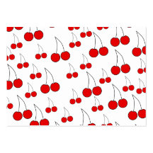 Cherries Pattern. Business Card