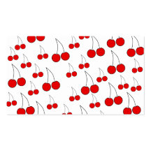 Cherries Pattern. Business Card Templates