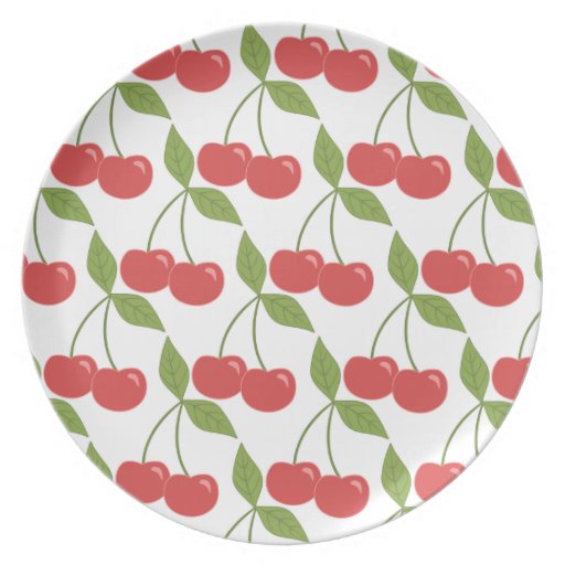 Cherries Pattern Custom Dinnerware / Plate