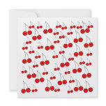 Cherries Pattern. Personalized Announcement