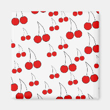 Cherries Pattern. Magnets