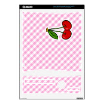 Cherries & Pink Plaid Xbox 360 S Console Decal