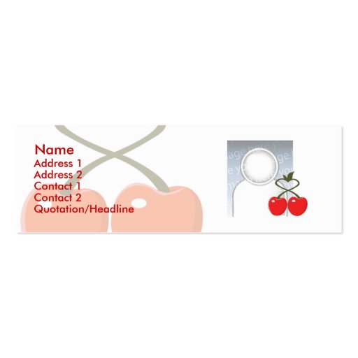 Cherries - Skinny Business Cards (front side)