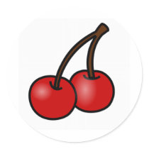 Cherries Round Sticker