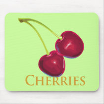 Cherries with Stems mousepads by aproducetrail Cherries with Stems mousepads