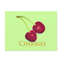 Cherries with Stems Postcards