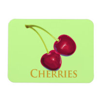 Cherries with Stems Rectangular Magnet