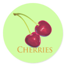 Cherries with Stems Sticker