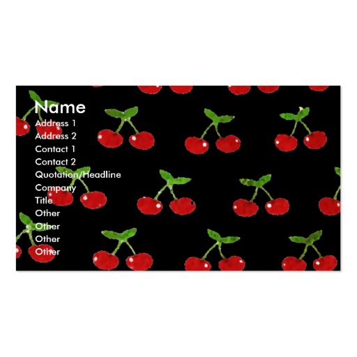 Cherry 2 business card template (front side)