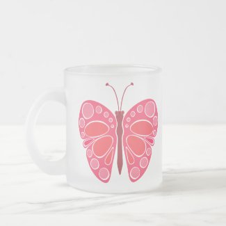 Cherry 60s Whimsical Butterfly mug