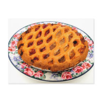 Cherry And Apple Pie Post Card
