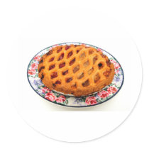 Cherry And Apple Pie Round Sticker
