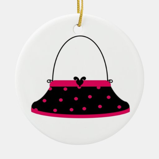 cherry and black purse ornaments cherry and black purse ornaments