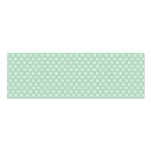Cherry and Mint Cupcake Mini Business Cards Tags (back side)